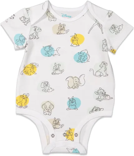 Vista 3 de Disney Body unisex de algodón elástico orgánico de manga corta para bebé (paquete de 3)