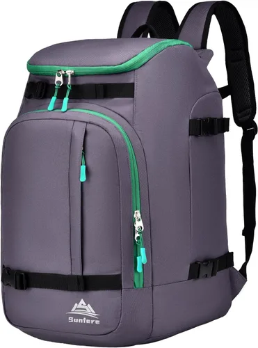 Vista 11 de Bolsa para botas de esquí, snowboard, viajes, patinaje, mochila para adultos y jóvenes, accesorios de equipo de esquí Army Green