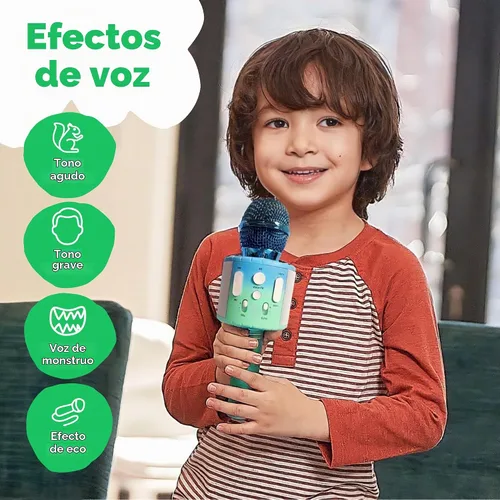 Vista 6 de Move2Play, Micrófono de karaoke para niños, regalo de cumpleaños para niños, juguete para niñas de 3, 4, 5, 6 años en adelante, niños y niños Azul