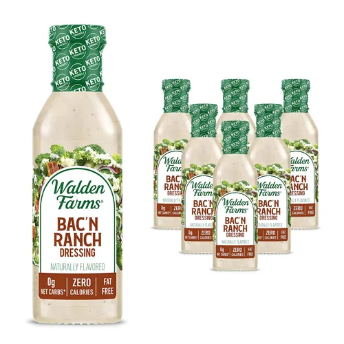 Vista 11 de Walden Farms Vinagreta balsámica de pera y blanca, sin calorías, sin gluten, baja en carbohidratos, apta para dieta cetogénica, vegana, sin azúcar