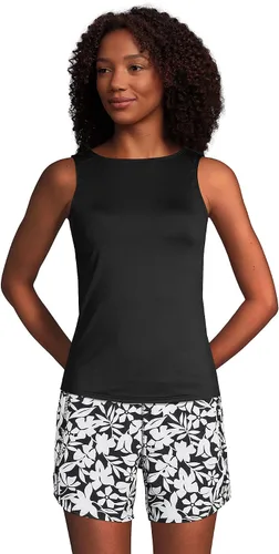 Vista 3 de Lands' End Traje de baño con cuello alto UPF 50 modesto tankini para mujer