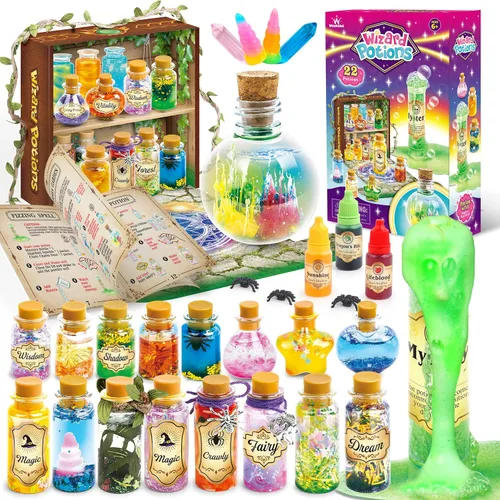Vista 8 de wookidel Kit de manualidades mágicas de hadas para niños con 20 botellas de poción – Kit de manualidades para hacer pociones mágicas de hadas