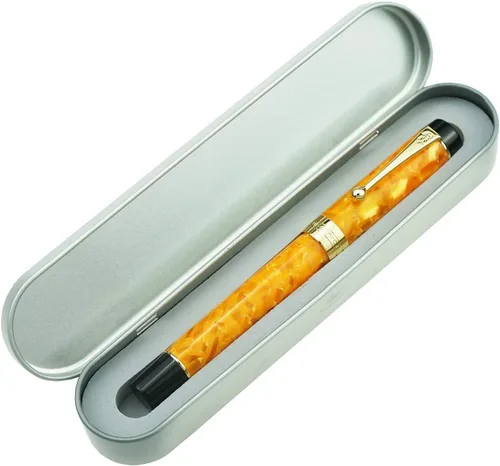 Vista 32 de Jinhao 100 - Pluma estilográfica de estilo clásico en celuloide, instrumento de escritura suave con punta #6, juego de pluma con convertidor