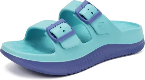 Vista 13 de ONCAI Womens Recovery Sandals with Arch Support Plantar Fasciitis Orthotic Adjustable Buckle Open Toe Thick Cushion Outdoor Girls Sport Slides
