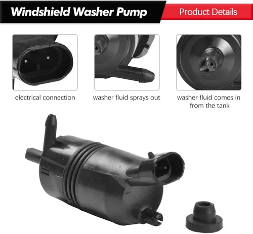 Vista 4 de Bomba de limpiaparabrisas delantero con ojal de repuesto para Chevy GMC Buick Pontiac Isuzu Reemplaza # 385-232316A, 22127652, 22127653, 89025062