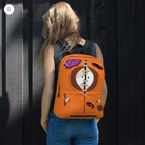 Vista 7 de South Park Dead Kenny Premium Mochila - Naranja, Naranja, Computadora portátil