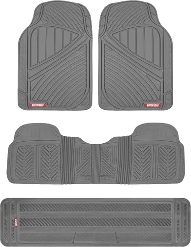 Vista 11 de Tapetes de goma FlexTough de 3 hileras, Beige