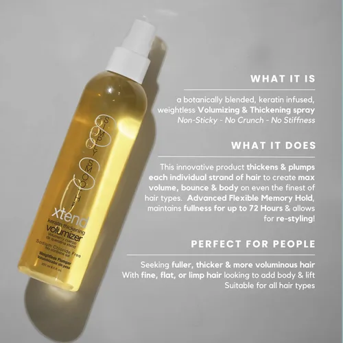 Vista 8 de SIMPLY SMOOTH Xtend - Voluminizador reabastecedor de queratina Spray espesante para cabello fino, fino y sin vida Crea cuerpo, volumen y textura