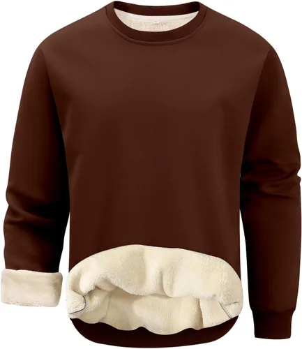 Vista 19 de Gihuo Sudadera de forro polar con cuello redondo y forro polar para hombre 02 Ejército