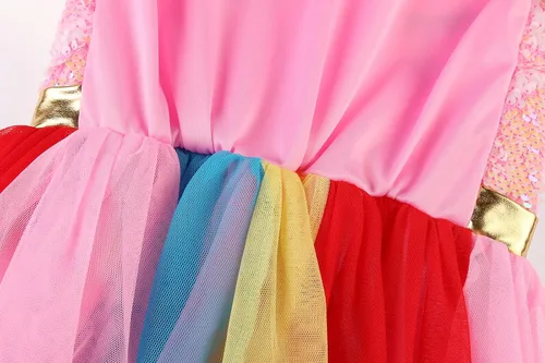 Vista 6 de Simplecc Disfraz de unicornio para niñas, disfraz de princesa de unicornio, regalos de cumpleaños para fiesta de Halloween
