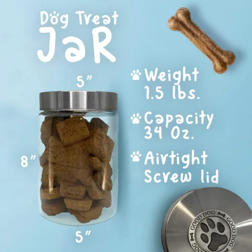 Vista 4 de Heritage Pewter Basset Hound Good Dog Treat Jar – Tarro de golosinas de 34 onzas con tapa hermética a rosca Regalo para propietarios de Basset