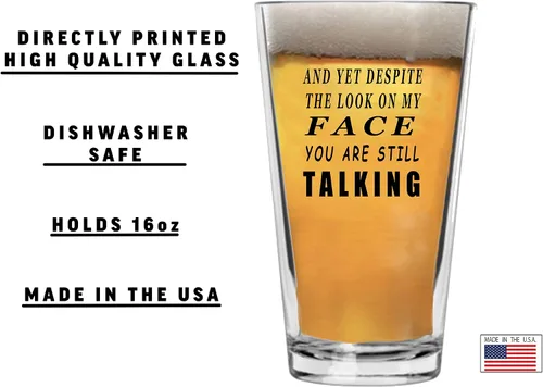 Vista 3 de Rogue River Tactical Y sin embargo divertido vaso de cerveza de 16 oz Pub Gag regalo broma hilarante