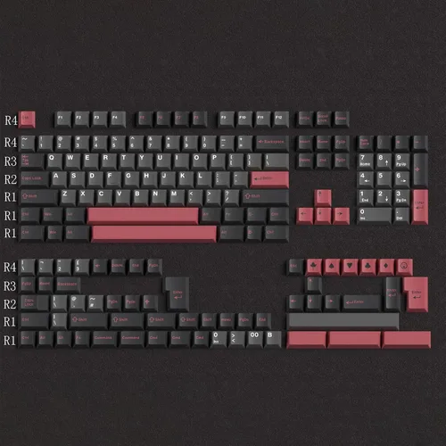 Vista 2 de Hyekit Teclas Evil Dolch Doble Tiro ABS 172 Llaves para Teclado Mecánico