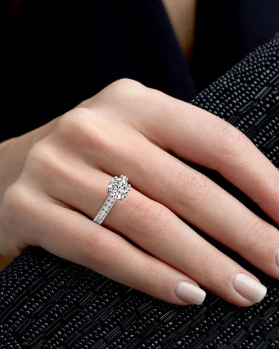 Vista 2 de PREVELI 3 Carat GRA Certified D VVS Moissanite Engagement Rings For Women Simulated Diamond Rings 925 Sterling Silver