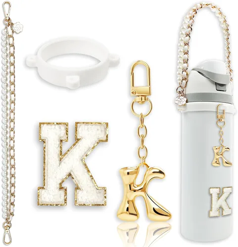 Vista 94 de Letter Handle Strap Accessories with Cute Initial Charm Compatible with Owala Water Bottle 24oz 32oz 40oz Owala Kids