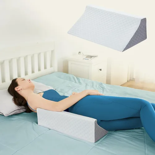 Vista 12 de Almohada de cuña para cama Touchutopia para dormir, almohada de cuña triangular de 8" 24" 24", parte superior de espuma viscoelástica refrescante