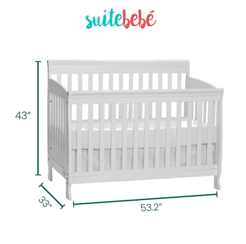 Vista 4 de Suite Bebe Riley - Cuna convertible 4 en 1, acabado turquesa marino