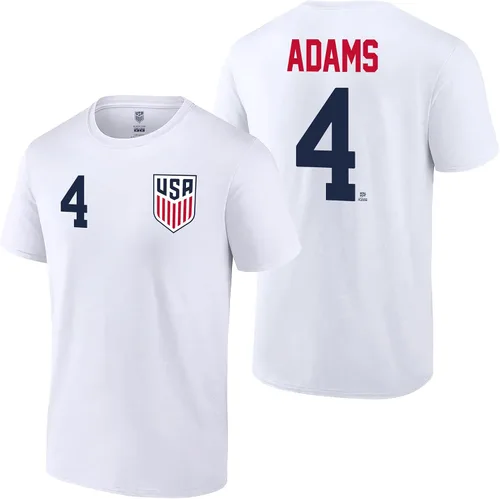 Vista 22 de Icon Sports Offical Licensed U.S. Soccer Federation USMNT Player Name and Number T-Shirt Gio Reyna Armada Escudo