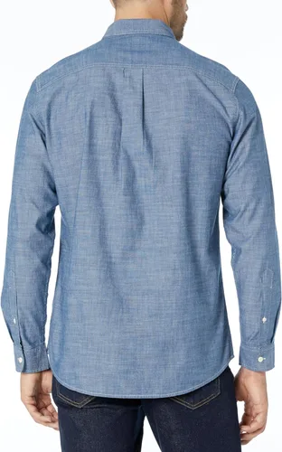 Vista 2 de Tienda Essentials - Camisa de cambray con manga larga y ajuste regular para hombre