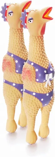 Vista 10 de Outward Hound by Charming Pet Squawkers Earl - Juguete de goma chirriante de látex para perros, divertido juguete interactivo para las fiestas