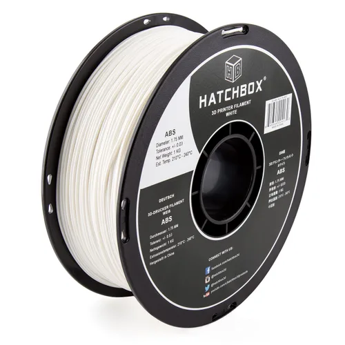 Vista 10 de HATCHBOX - Filamento ABS para impresora 3D, precisión dimensional +/- 0.001 pulgada (+/- 0.03 mm), carrete de 2.2 lb (1 kg), 0.069 pulgadas