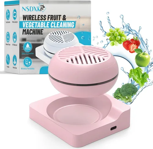 Vista 11 de Lavadora de frutas y verduras, dispositivo limpiador de frutas y verduras, portátil USB inalámbrico Veggie Wash con tecnología de purificación