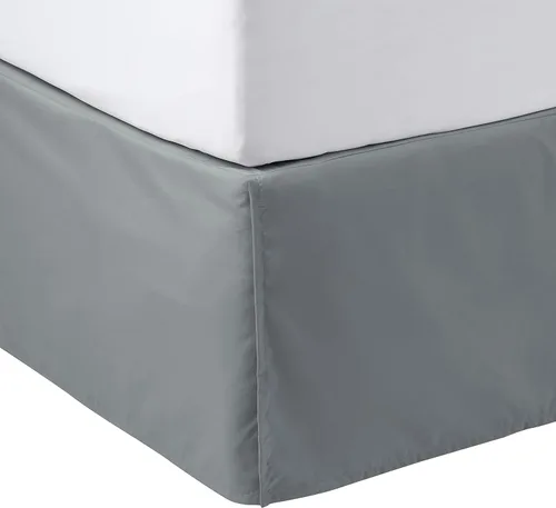Vista 22 de Amazon Basics Falda de cama plisada ligera, individual, blanco brillante, sólido, (paquete de 8)