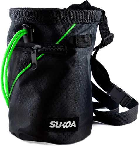Vista 9 de Bolsa de tiza para escalada en roca - Accesorios de equipo para regalos de escalada en roca - Cinturón de enganche rápido, bolsillos grandes