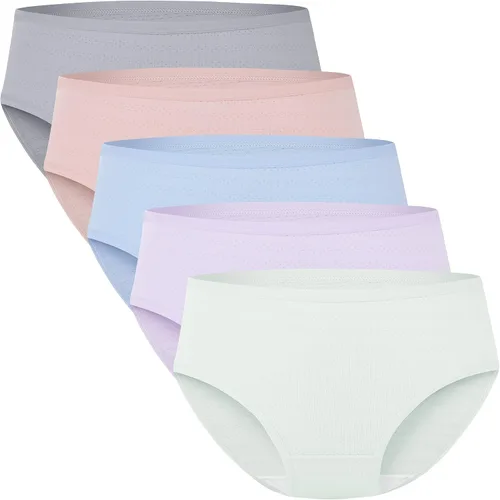 Vista 3 de BAMBOO COOL Ropa interior transpirable de malla de bambú para mujer, bragas de absorción de humedad, suaves y ligeras