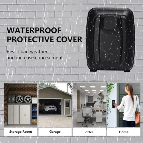 Vista 3 de Caja de bloqueo de llave para montaje en pared exterior, caja de seguridad impermeable con código digital para llaves de casa, almacenamiento seguro