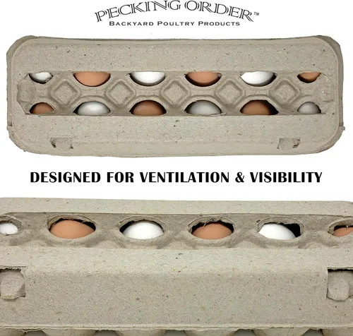 Vista 6 de Pecking Order Cartones de huevo de pulpa de papel - Paquete de 12