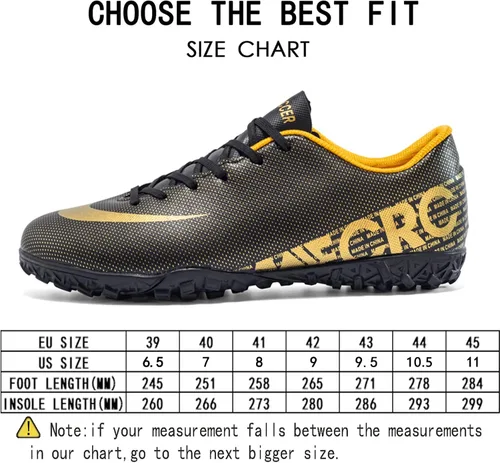 Vista 2 de Zquaus Zapatos de fútbol para hombre, zapatos de fútbol profesionales de caña baja, transpirables, para interiores y exteriores, TFAG