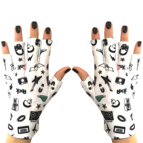 Vista 14 de ManiGlovz - Guantes de uñas originales con protección UPF 50+ UV Manicura de gel y guantes anti UV sin dedos para mujeres Se pueden utilizar