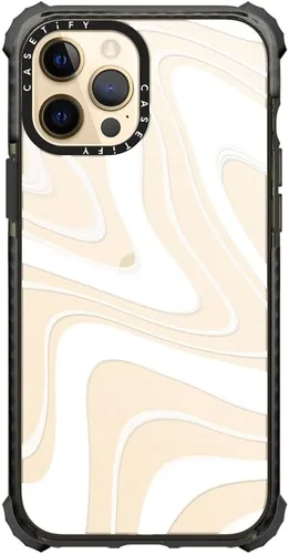 Vista 17 de Funda Ultra Impact de CASETiFY para iPhone 12 Pro Max - Bearly Awake - Negro transparente claro
