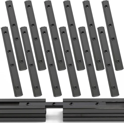 Vista 7 de 20 piezas de soporte L, perfil de aluminio estándar europeo Serie 2020 Ranura T 0.236 in Junta de soporte interior con tornillos, conector
