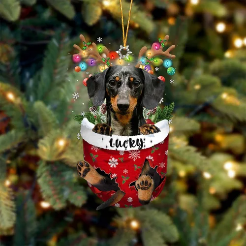 Vista 151 de Adorno de Navidad personalizado para perro Airedale Terrier en bolsillo de nieve, adorno para árbol de Navidad, idea de regalo para amantes