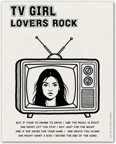 Vista 12 de Muerte de una Chica de Fiesta Moody Indie - Póster de Tv Girl - Póster Muerte de una Chica de Fiesta - Decoración de Tv Girl para Dormitorio