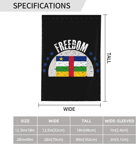Vista 7 de The Central African Republic Flag And Freedom Garden Flag 12.5"x18" Inch Double Sided Garden Flags Home Lawn Outdoor Decor Flags Party Banner