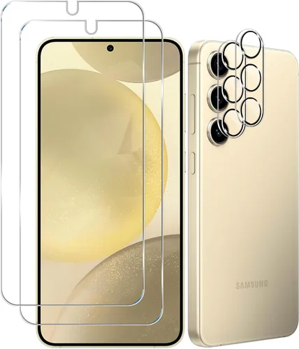 Vista 10 de BIGFACE Protector de pantalla de vidrio templado para Galaxy S24 Ultra + protector de lente de cámara [2 + 2 unidades] [compatible con fundas]
