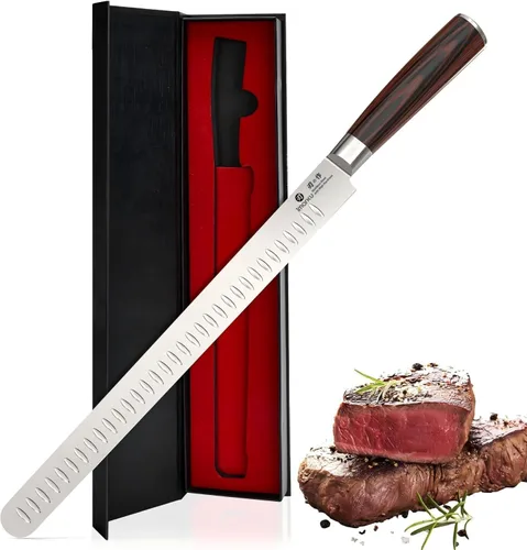 Vista 10 de imarku Juego de 15 cuchillos con afilador integrado, juego de cuchillos de cocina de acero inoxidable japonés de alto carbono, apto