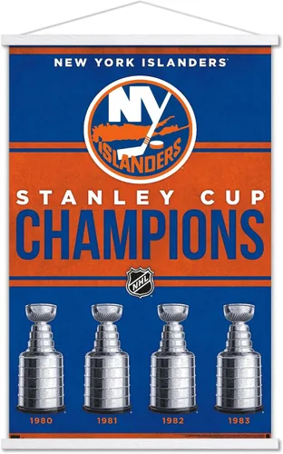 Vista 7 de Trends International NHL New York Islanders - Póster de pared con marco magnético