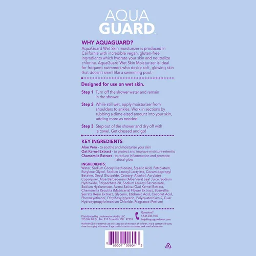 Vista 3 de AQUA GUARD Hidratante para piel húmeda después de nadar Deja la piel suave+neutraliza el aroma y los residuos de cloro Loción para la ducha