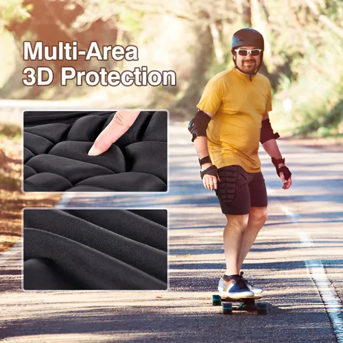 Vista 6 de TOMSHOO 3D Hip Protective Snowboard Butt Pads Impact Shorts Tailbone Protection Crash Pants for Skiing Skateboarding, Men Women