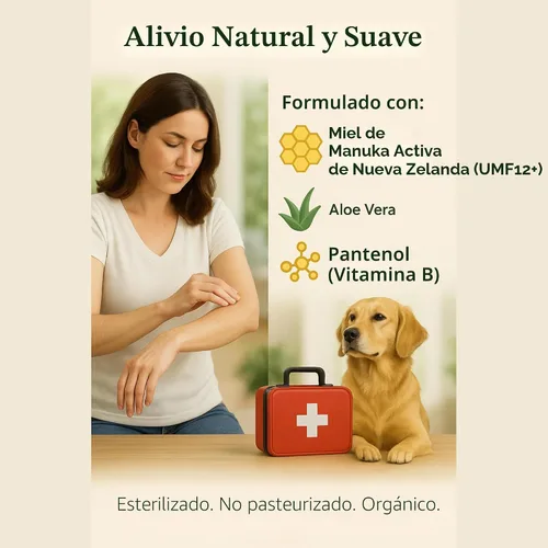 Vista 5 de Pomada de Manuka con Miel - Ungüento de Miel de Manuka con Aloe, UMF 12+, 80g