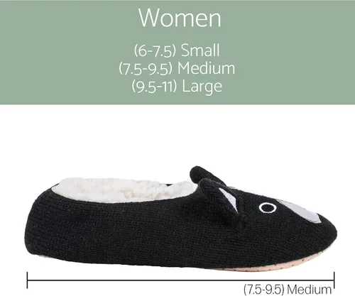 Vista 5 de Elanze Designs Pantuflas suaves antideslizantes con forro de felpa para interior para mujer