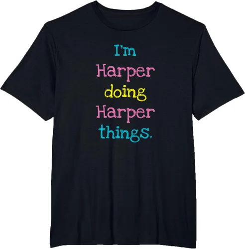 Vista 43 de Harper - Camiseta de regalo para niños con texto personalizado