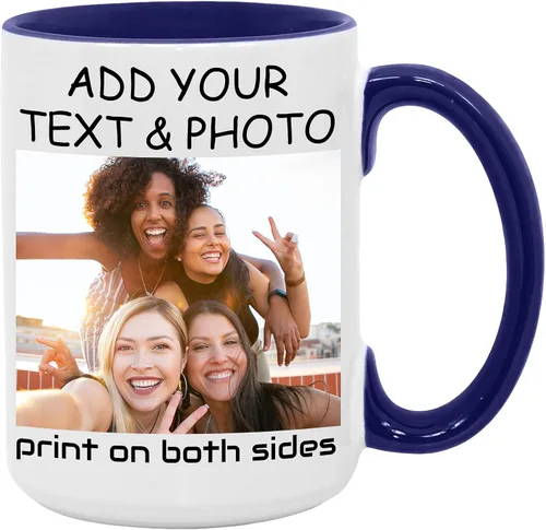 Vista 24 de Taza de café personalizada, crea un regalo único con tus fotos, texto y nombres, perfecta para mamá, papá, amigos y ocasiones especiales, 11 onzas