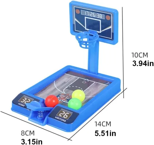 Vista 2 de Paquete de 4 juguetes de baloncesto de mesa, regalos de fiesta de baloncesto, juegos de escritorio para la oficina para adultos para reducir