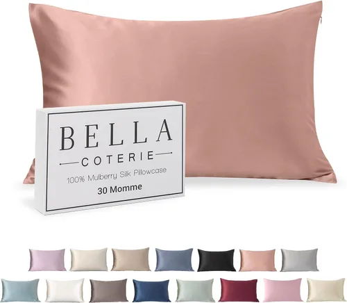 Vista 12 de Bella Coterie - Funda de almohada de seda de lujo para cabello y piel Champán