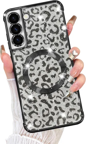 Vista 32 de Fiyart Diseñado para iPhone 16 Pro Max, Funda Compatible con MagSafe, Estampado de Guepardo, Placa de Protección de Cámara, Magnético, Brillante